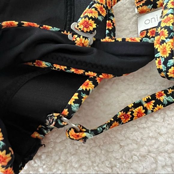 Onia x WeWoreWhat Sunflower Ditsy Print Ace Bikini Top - Picture 5 of 7